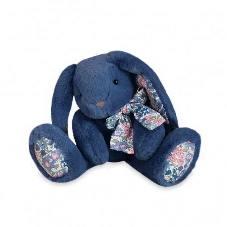 Peluche musicale lapin très câlin bleu